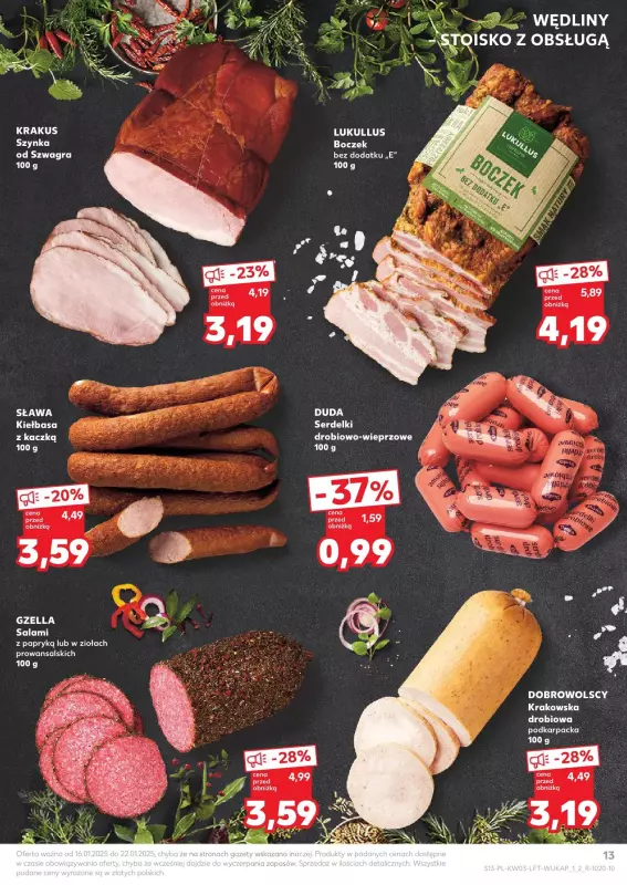 Kaufland - gazetka promocyjna Oferta Kaufland od czwartku 16.01 do środy 22.01 - strona 13