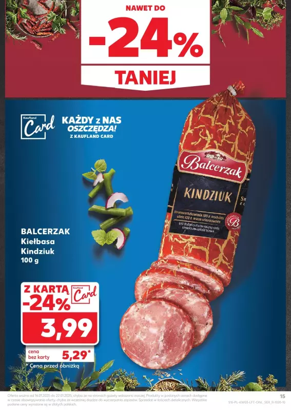 Kaufland - gazetka promocyjna Oferta Kaufland od czwartku 16.01 do środy 22.01 - strona 15