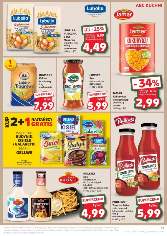 Kaufland - gazetka promocyjna Oferta Kaufland od czwartku 16.01 do środy 22.01 - strona 61