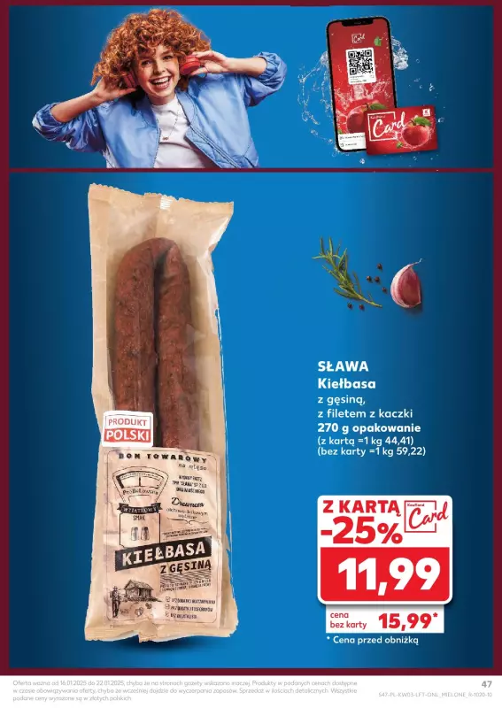 Kaufland - gazetka promocyjna Oferta Kaufland od czwartku 16.01 do środy 22.01 - strona 47