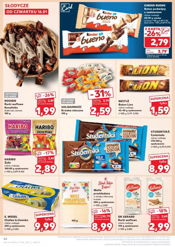 Kaufland - gazetka promocyjna Oferta Kaufland od czwartku 16.01 do środy 22.01 - strona 66