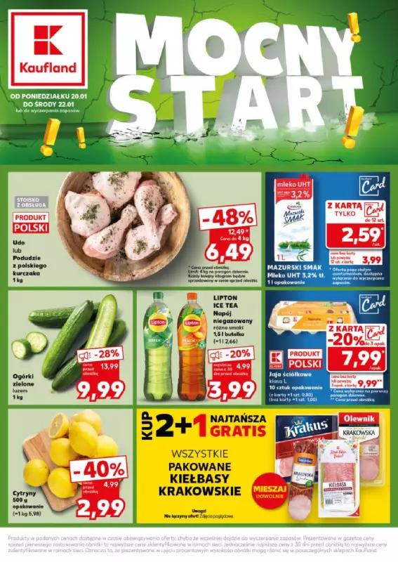 Kaufland - gazetka promocyjna Mocny Start od poniedziałku 20.01 do środy 22.01