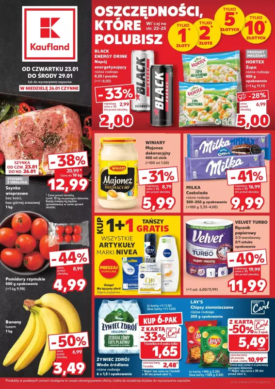 Kaufland - gazetka promocyjna Oferta Kaufland  do środy 29.01