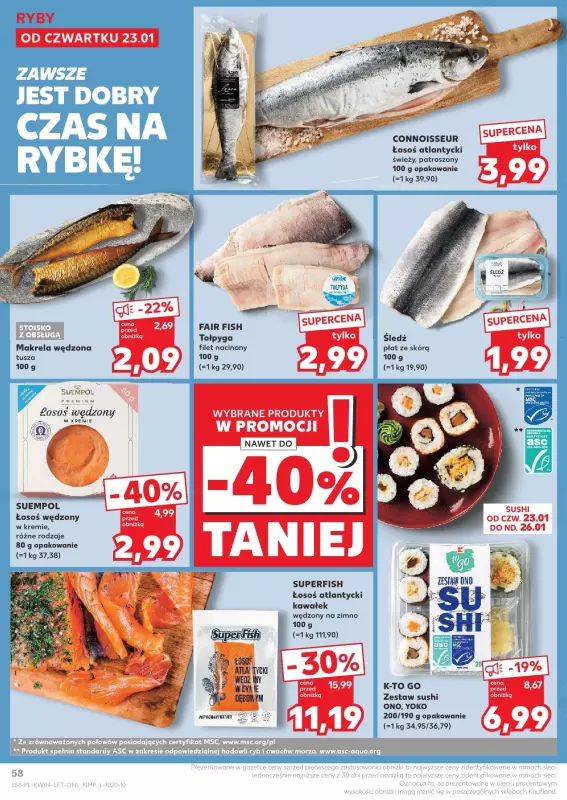 Kaufland - gazetka promocyjna Oferta Kaufland od czwartku 23.01 do środy 29.01 - strona 58