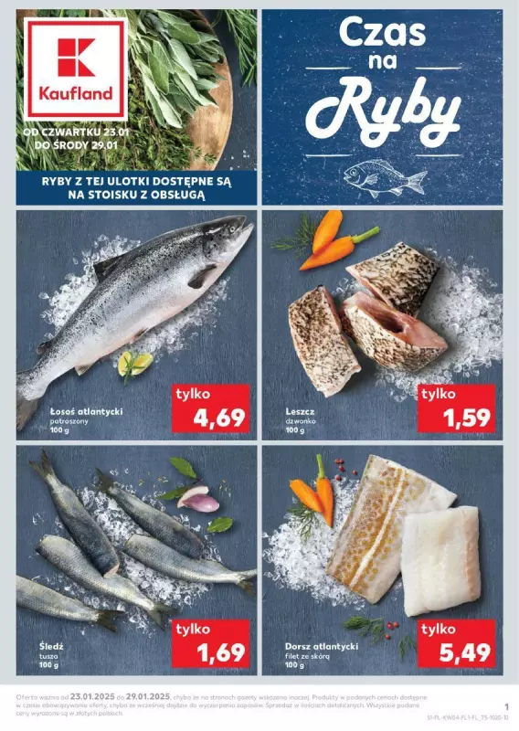 Kaufland - gazetka promocyjna Czas na ryby od czwartku 23.01 do środy 29.01