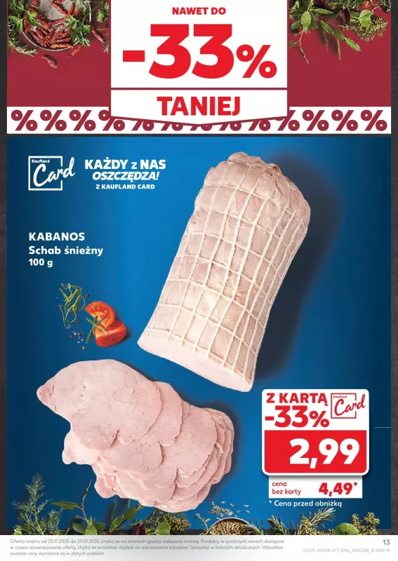 Kaufland - gazetka promocyjna Oferta Kaufland od czwartku 23.01 do środy 29.01 - strona 13