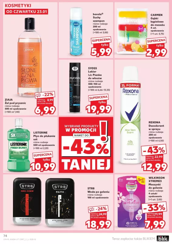 Kaufland - gazetka promocyjna Oferta Kaufland od czwartku 23.01 do środy 29.01 - strona 74