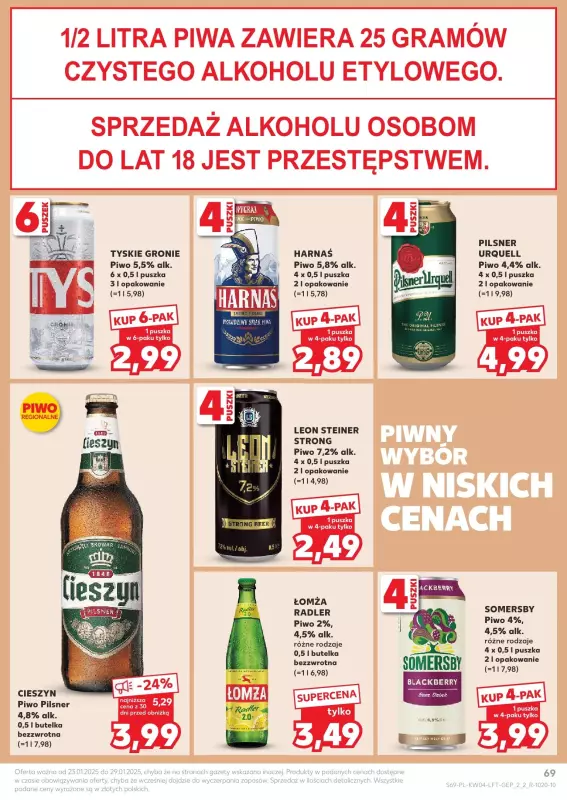 Kaufland - gazetka promocyjna Oferta Kaufland od czwartku 23.01 do środy 29.01 - strona 69