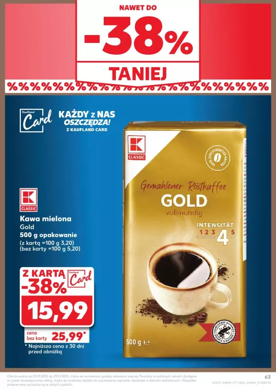 Kaufland - gazetka promocyjna Oferta Kaufland od czwartku 23.01 do środy 29.01 - strona 63