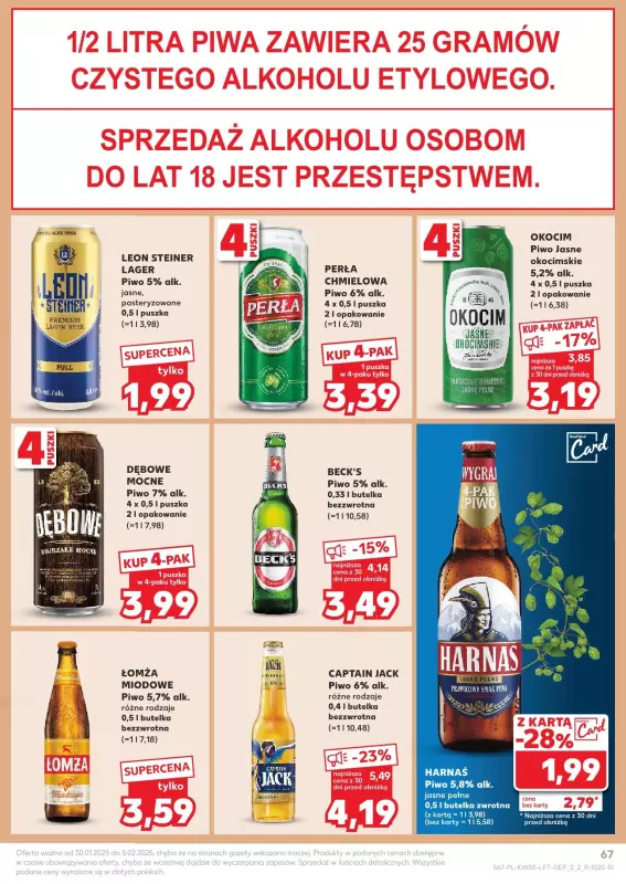 Kaufland - gazetka promocyjna Oferta Kaufland  do środy 05.02 - strona 67