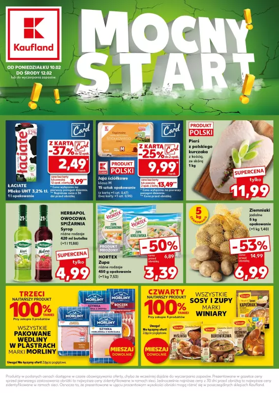 Kaufland - gazetka promocyjna Mocny Start od poniedziałku 10.02 do środy 12.02