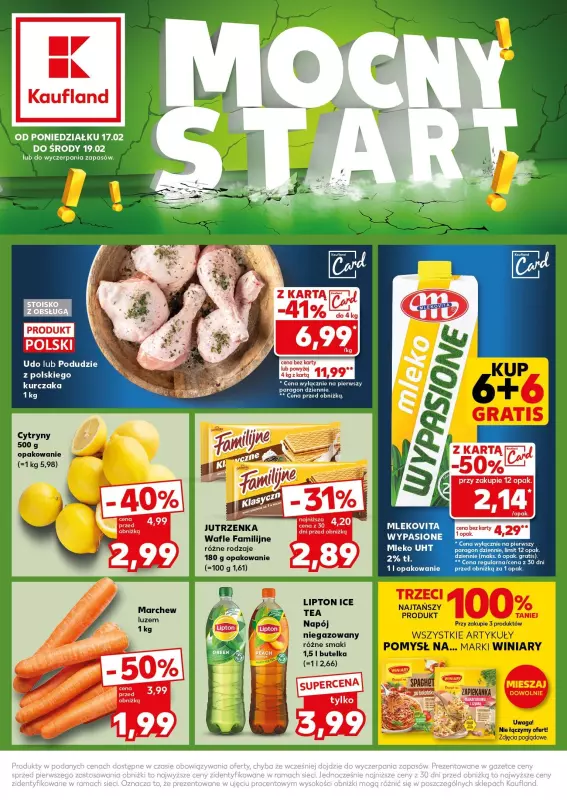 Kaufland - gazetka promocyjna Mocny Start od poniedziałku 17.02 do środy 19.02