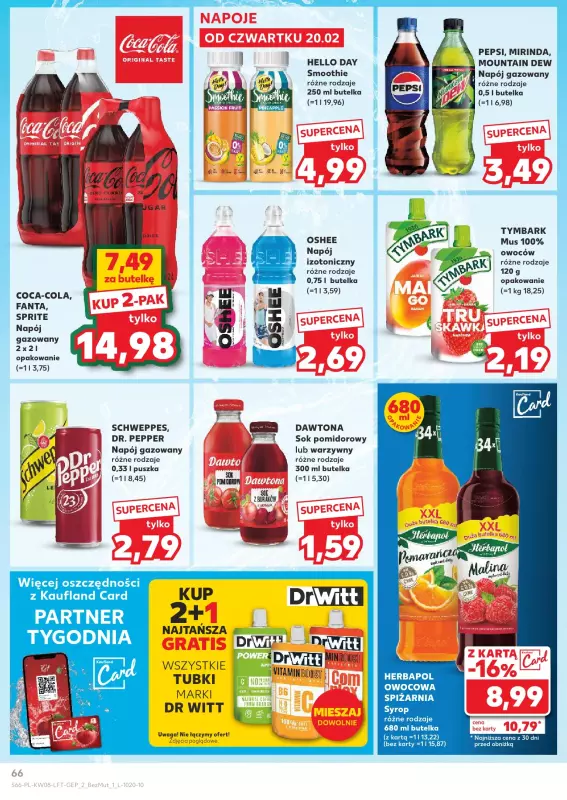 Kaufland - gazetka promocyjna Oferta Kaufland od czwartku 20.02 do środy 26.02 - strona 66