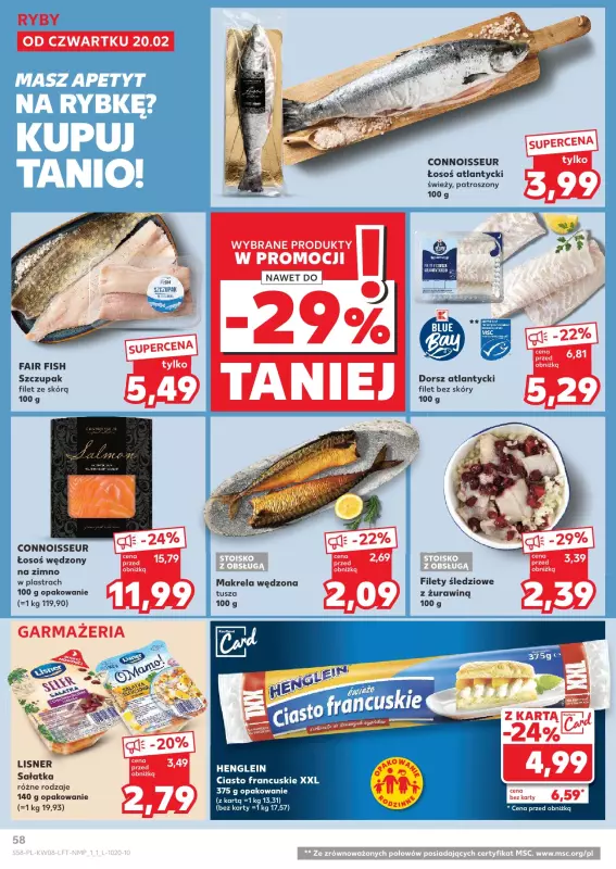 Kaufland - gazetka promocyjna Oferta Kaufland od czwartku 20.02 do środy 26.02 - strona 58