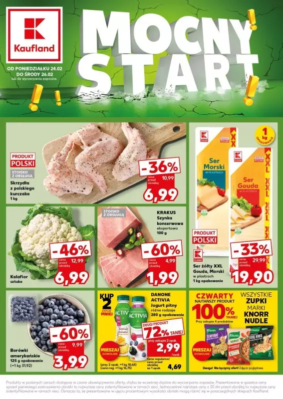 Kaufland - gazetka promocyjna Mocny Start od poniedziałku 24.02 do środy 26.02