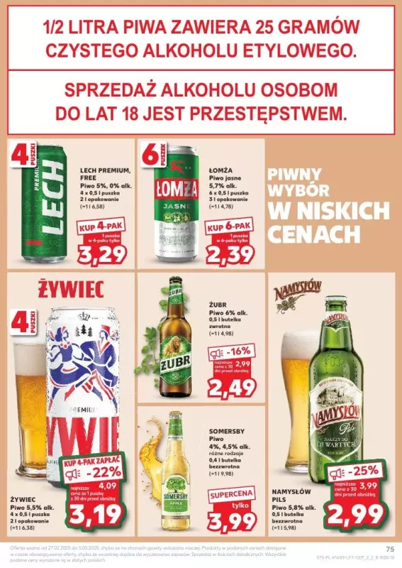 Kaufland - gazetka promocyjna Oferta Kaufland  do środy 05.03 - strona 75