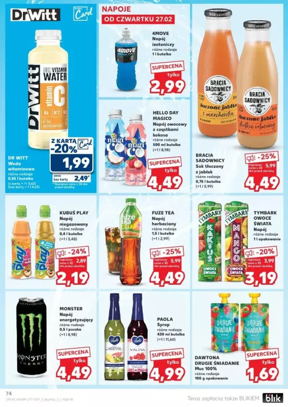 Kaufland - gazetka promocyjna Oferta Kaufland od czwartku 27.02 do środy 05.03 - strona 74