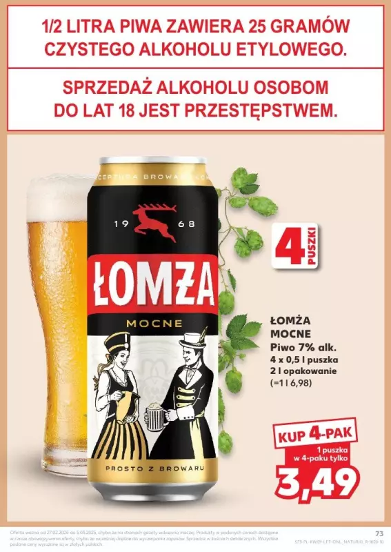 Kaufland - gazetka promocyjna Oferta Kaufland od czwartku 27.02 do środy 05.03 - strona 73