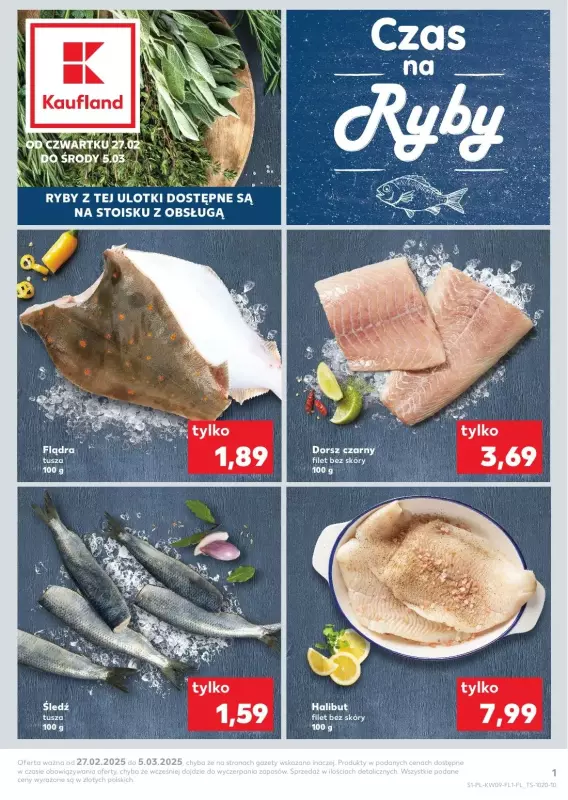 Kaufland - gazetka promocyjna Czas na ryby od czwartku 27.02 do środy 05.03