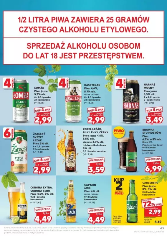 Kaufland - gazetka promocyjna Oferta Kaufland od czwartku 06.03 do środy 12.03 - strona 43