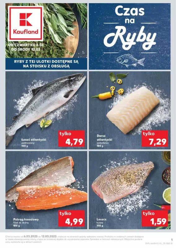 Kaufland - gazetka promocyjna Czas na ryby od czwartku 06.03 do środy 12.03