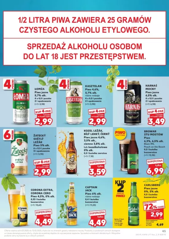 Kaufland - gazetka promocyjna Oferta Kaufland od czwartku 06.03 do środy 12.03 - strona 45