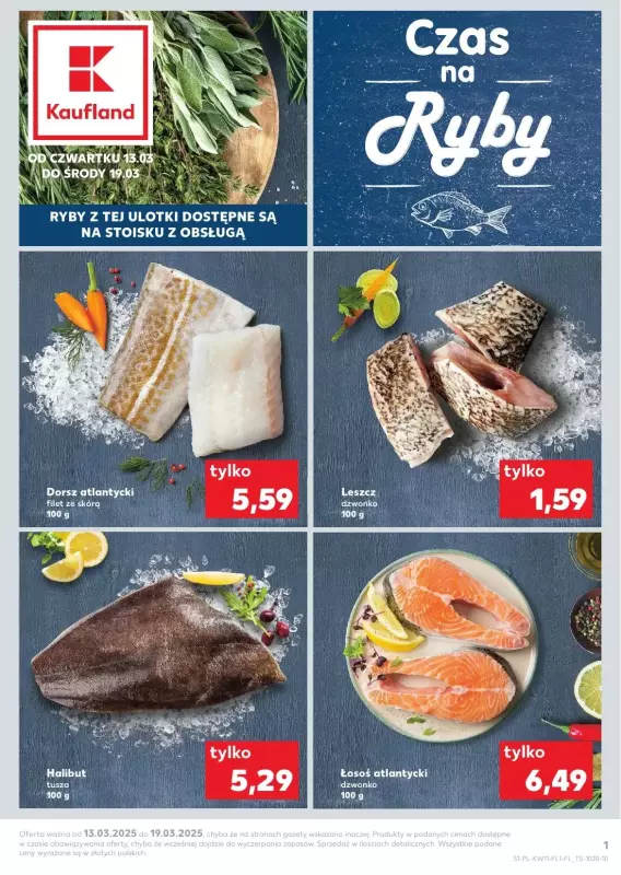 Kaufland - gazetka promocyjna Czas na ryby od czwartku 13.03 do środy 19.03