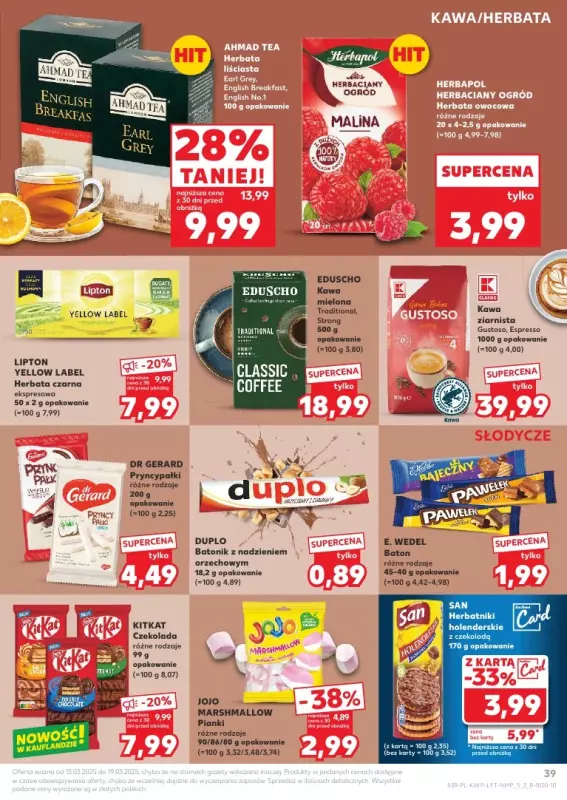 Kaufland - gazetka promocyjna Oferta Kaufland od czwartku 13.03 do środy 19.03 - strona 39