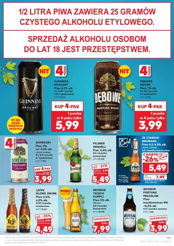 Kaufland - gazetka promocyjna Oferta Kaufland od czwartku 13.03 do środy 19.03 - strona 43