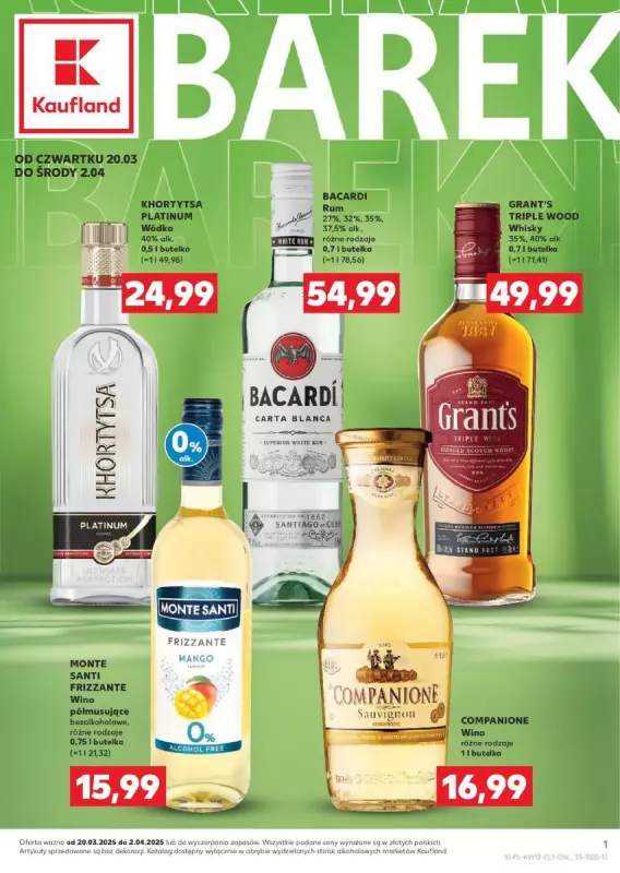 Kaufland - gazetka promocyjna Barek Kauflandu  do środy 02.04