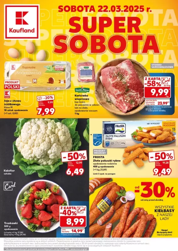 Kaufland - gazetka promocyjna Oferta Kaufland - SUPER SOBOTA od soboty 22.03 do soboty 22.03