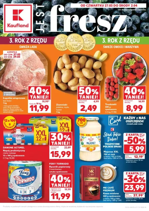 Kaufland - gazetka promocyjna Oferta Kaufland od czwartku 27.03 do środy 02.04