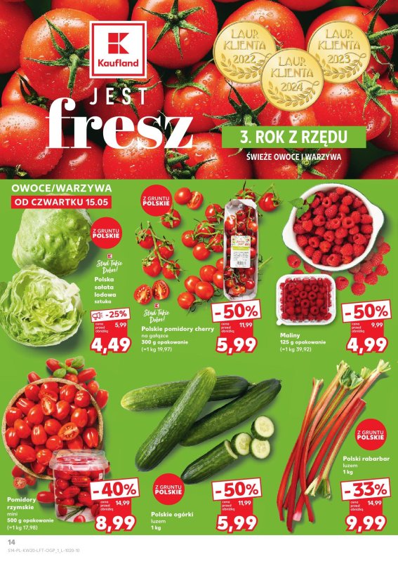 Kaufland - gazetka promocyjna Oferta Kaufland od czwartku 15.05 do środy 21.05 - strona 14