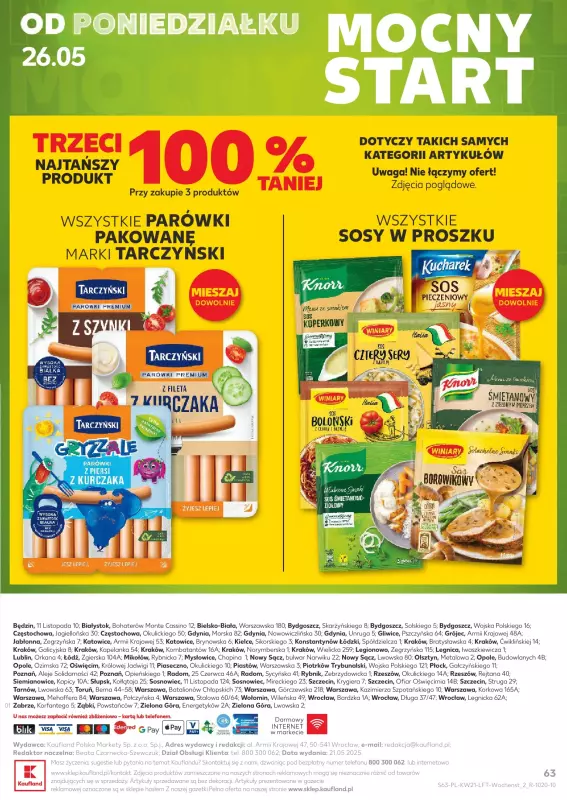 Kaufland - gazetka promocyjna Oferta Kaufland od czwartku 22.05 do środy 28.05 - strona 63