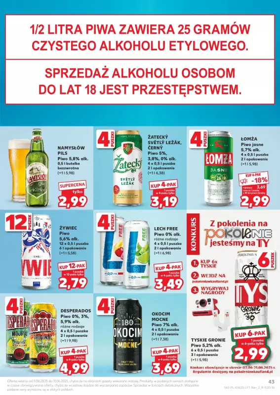 Kaufland - gazetka promocyjna Oferta Kaufland  do środy 11.06 - strona 43