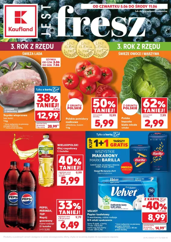 Kaufland - gazetka promocyjna Oferta Kaufland  do środy 11.06