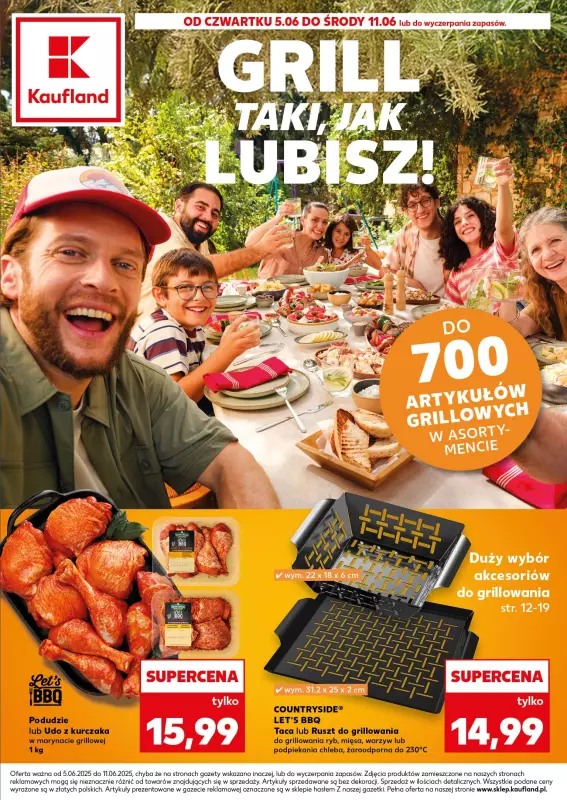 Kaufland - gazetka promocyjna Oferta Kaufland - Grill taki, jak lubisz! od czwartku 05.06 do środy 11.06