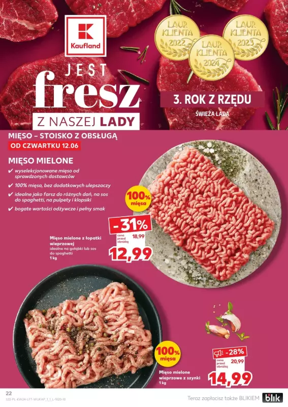 Kaufland - gazetka promocyjna Oferta Kaufland od czwartku 12.06 do wtorku 17.06 - strona 22