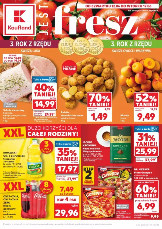 Kaufland - gazetka promocyjna Oferta Kaufland od czwartku 12.06 do wtorku 17.06
