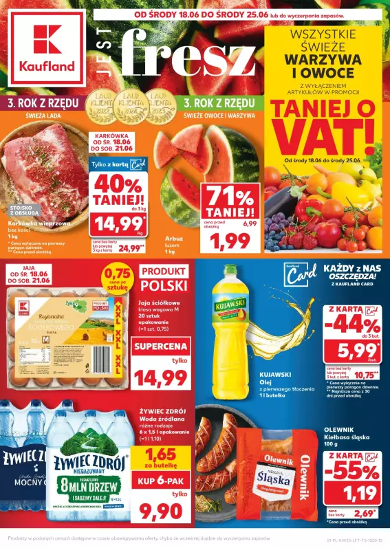 Kaufland - gazetka promocyjna Oferta Kaufland od środy 18.06 do środy 25.06