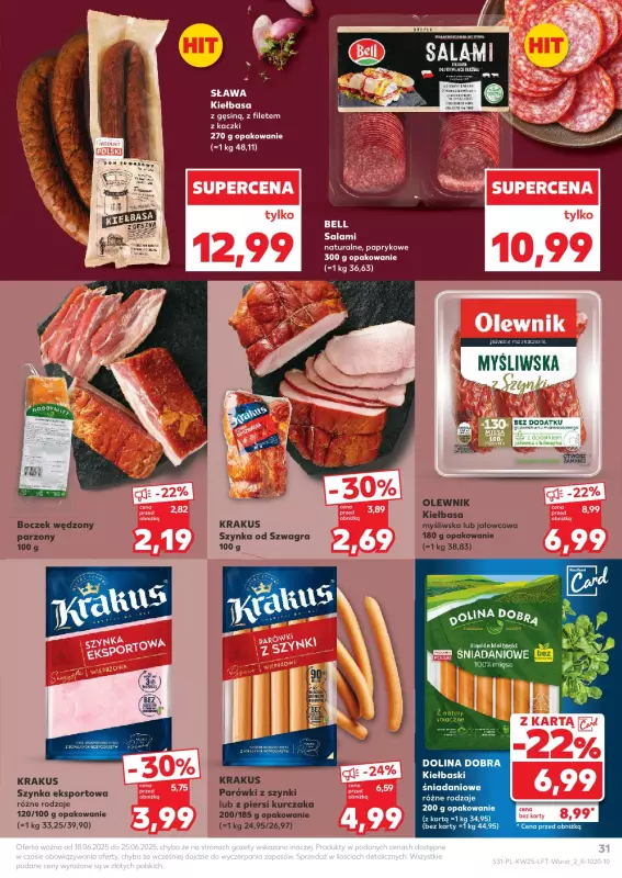 Kaufland - gazetka promocyjna Oferta Kaufland od środy 18.06 do środy 25.06 - strona 31