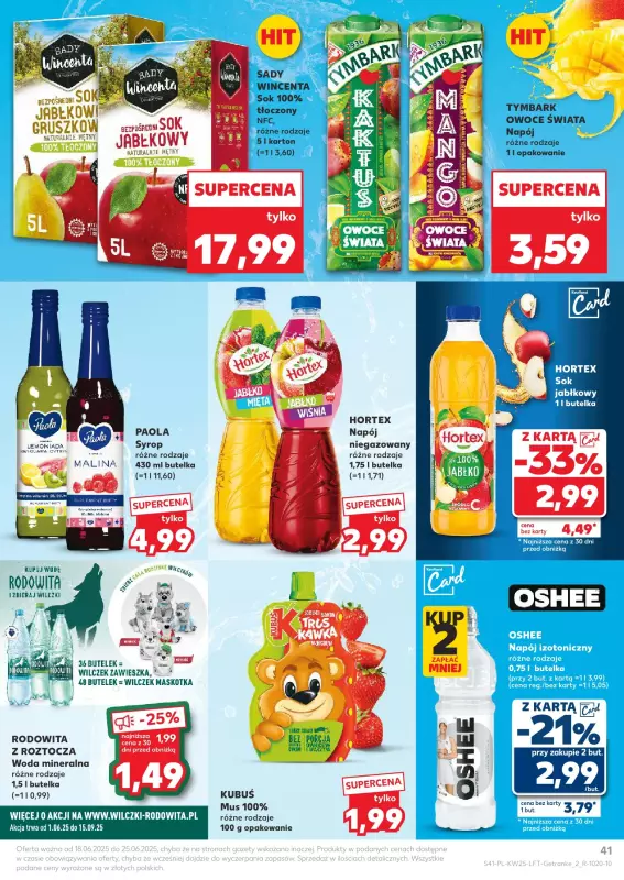 Kaufland - gazetka promocyjna Oferta Kaufland od środy 18.06 do środy 25.06 - strona 41