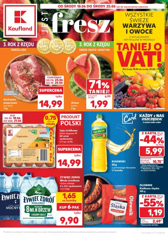 Kaufland - gazetka promocyjna Oferta Kaufland od środy 18.06 do środy 25.06