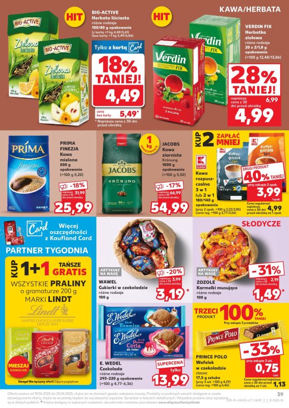 Kaufland - gazetka promocyjna Oferta Kaufland od środy 18.06 do środy 25.06 - strona 39