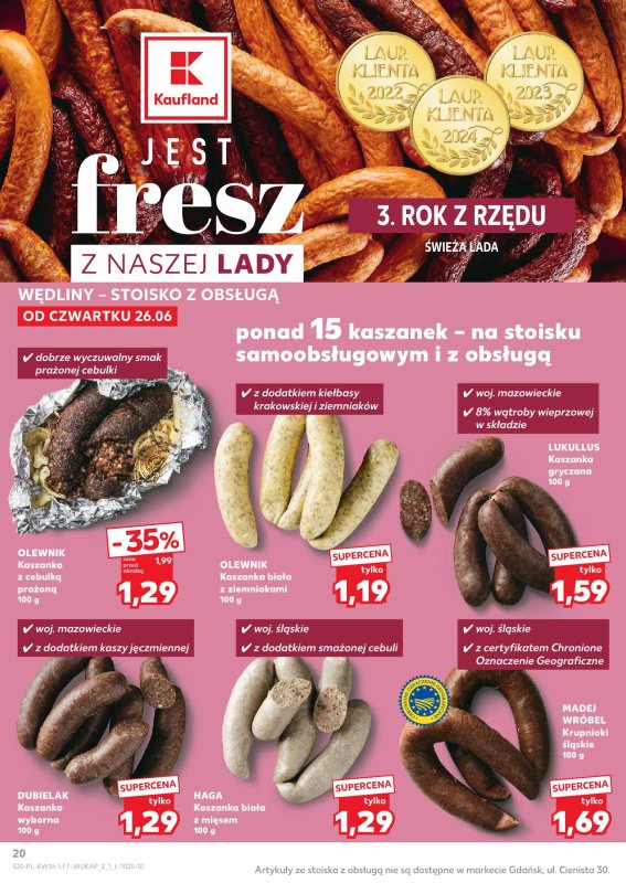Kaufland - gazetka promocyjna Oferta Kaufland od czwartku 26.06 do środy 02.07 - strona 20