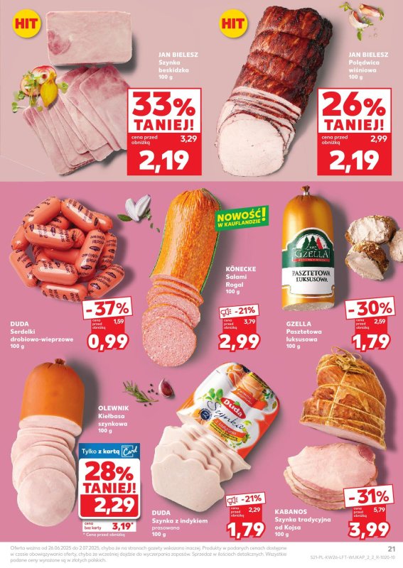 Kaufland - gazetka promocyjna Oferta Kaufland od czwartku 26.06 do środy 02.07 - strona 21