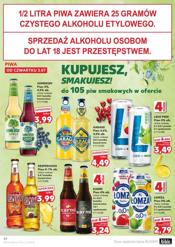 Kaufland - gazetka promocyjna Oferta Kaufland  do środy 09.07 - strona 40