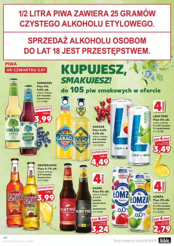 Kaufland - gazetka promocyjna Oferta Kaufland  do środy 09.07 - strona 40