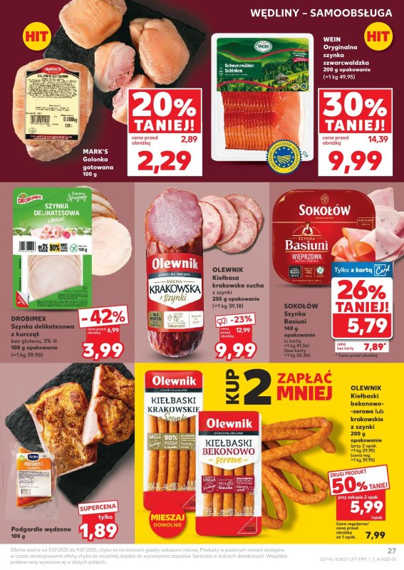 Kaufland - gazetka promocyjna Oferta Kaufland  do środy 09.07 - strona 27