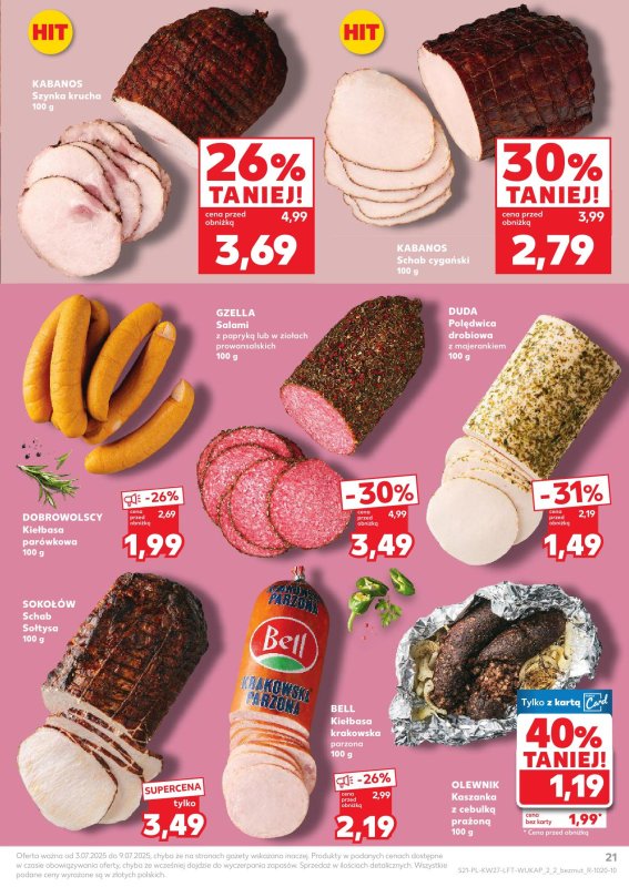 Kaufland - gazetka promocyjna Oferta Kaufland  do środy 09.07 - strona 21